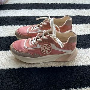 Pink Tory Burch sneakers- like new!
